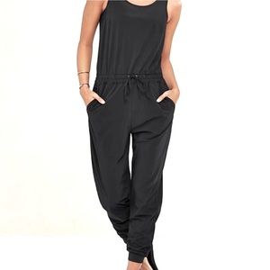 Athleta Crossback Jumpsuit Black Size 6
